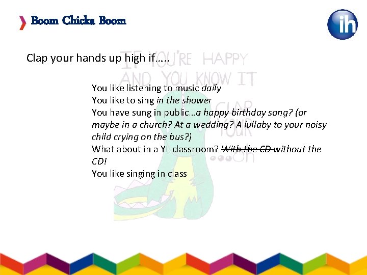 Boom Chicka Boom Clap your hands up high if…. . You like listening to