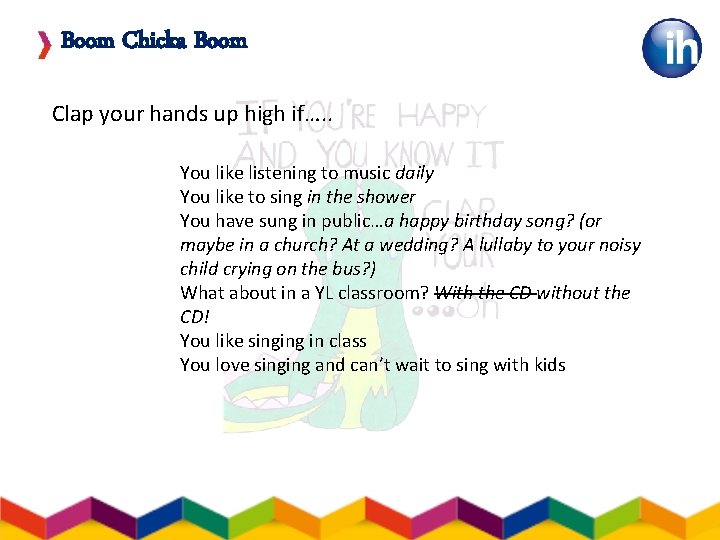 Boom Chicka Boom Clap your hands up high if…. . You like listening to