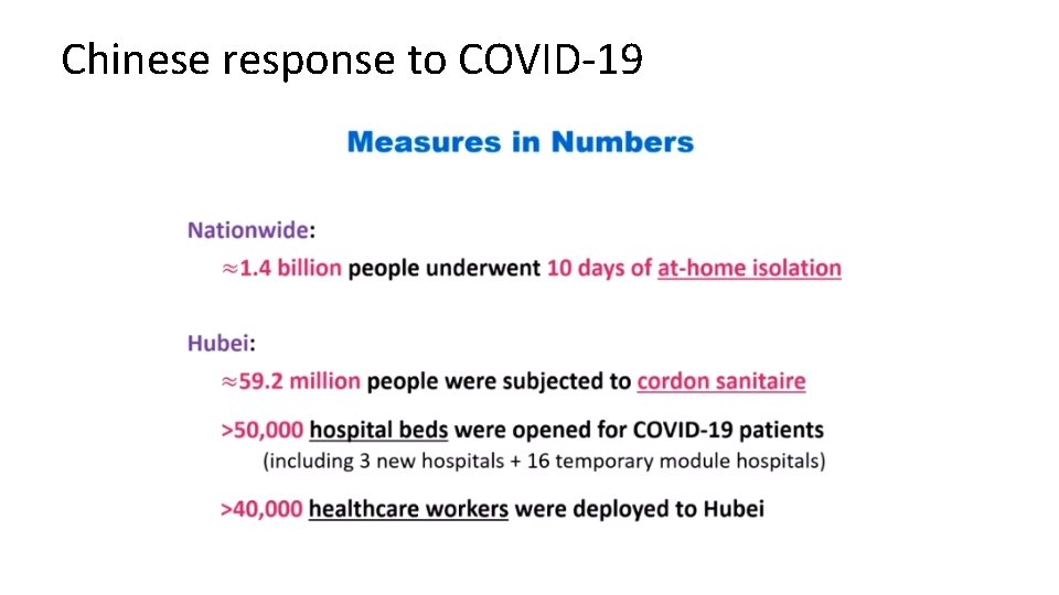 Chinese response to COVID-19 