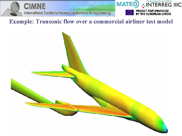 Example: Transonic flow over a commercial airliner test model 