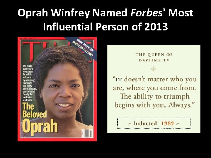 Oprah Winfrey Named Forbes' Most Influential Person of 2013 