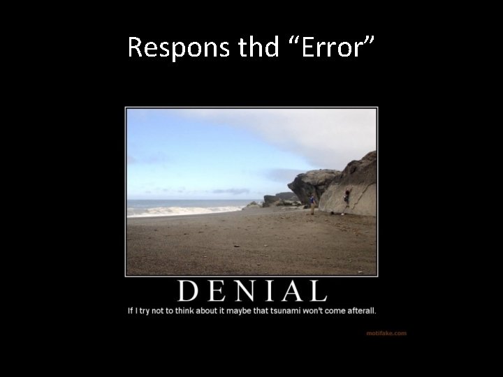 Respons thd “Error” 