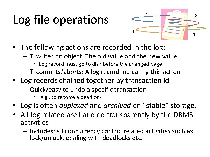 1 Log file operations 3 2 4 • The following actions are recorded in