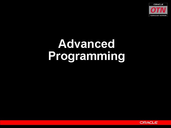 Advanced Programming 