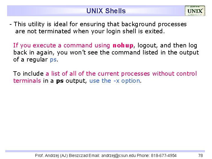 UNIX Shells - This utility is ideal for ensuring that background processes are not