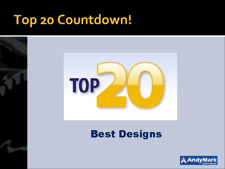 Top 20 Countdown! Best Designs  Top 20 Countdown! Best Designs