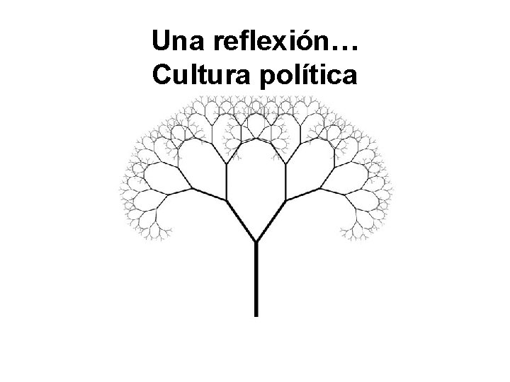 Una reflexión… Cultura política 