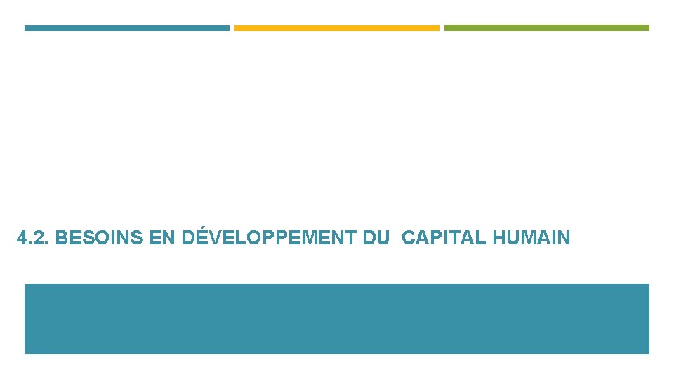 4. 2. BESOINS EN DÉVELOPPEMENT DU CAPITAL HUMAIN 