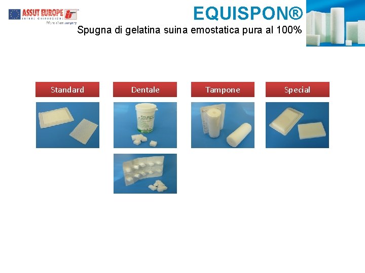 EQUISPON® Spugna di gelatina suina emostatica pura al 100% Standard Dentale Tampone Special 