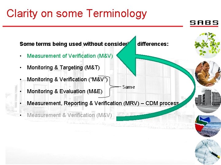 Clarity on some Terminology Some terms being used without considering differences: • Measurement of