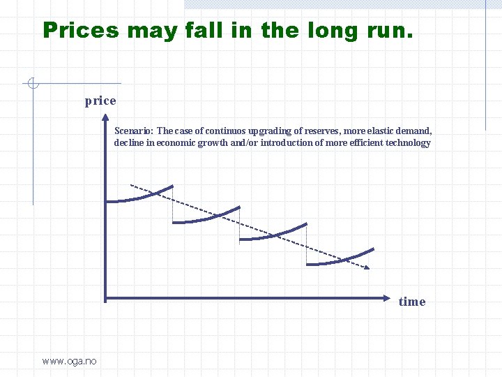 Prices may fall in the long run. price Scenario: The case of continuos upgrading