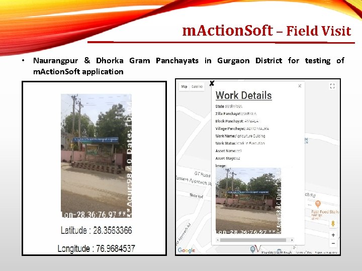 m. Action. Soft – Field Visit • Naurangpur & Dhorka Gram Panchayats in Gurgaon