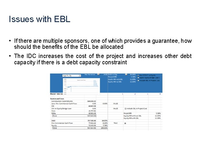 Issues with EBL • If there are multiple sponsors, one of which provides a