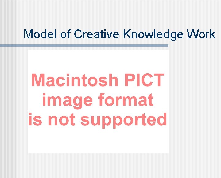 Model of Creative Knowledge Work 