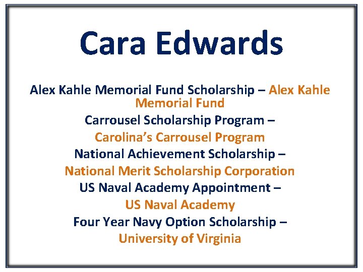 Cara Edwards Alex Kahle Memorial Fund Scholarship – Alex Kahle Memorial Fund Carrousel Scholarship