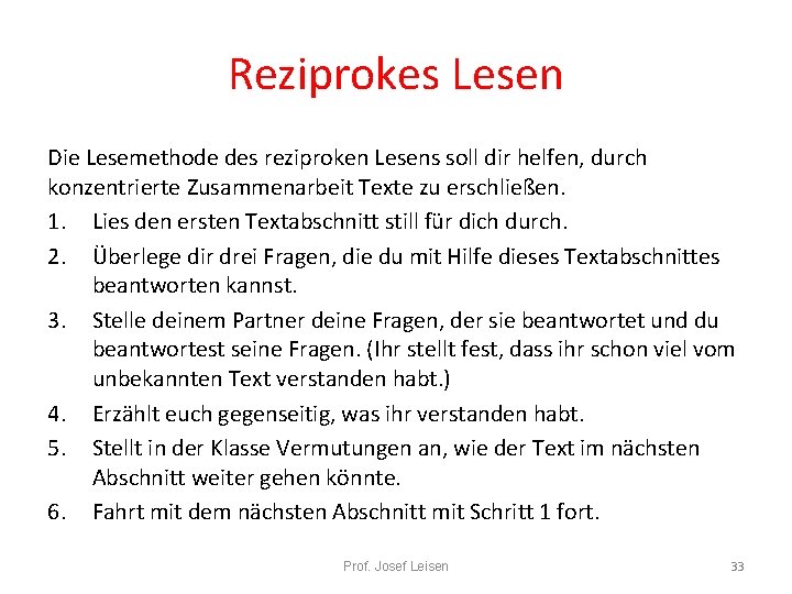 Reziprokes Lesen Die Lesemethode des reziproken Lesens soll dir helfen, durch konzentrierte Zusammenarbeit Texte