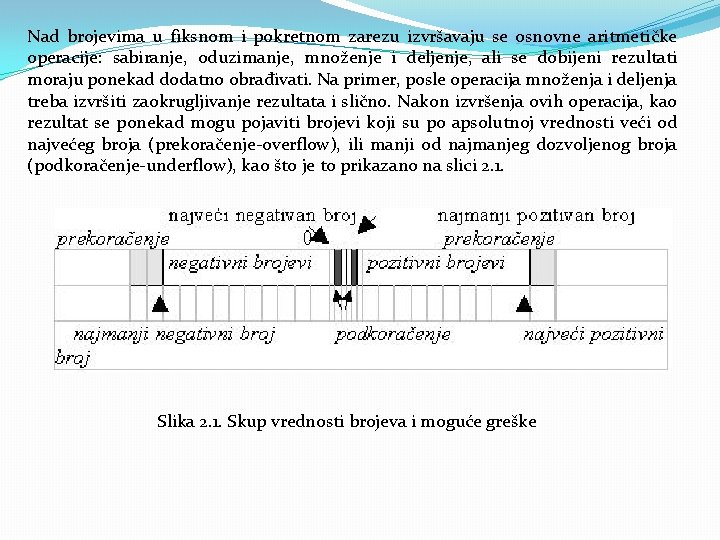 Nad brojevima u fiksnom i pokretnom zarezu izvršavaju se osnovne aritmetičke operacije: sabiranje, oduzimanje,