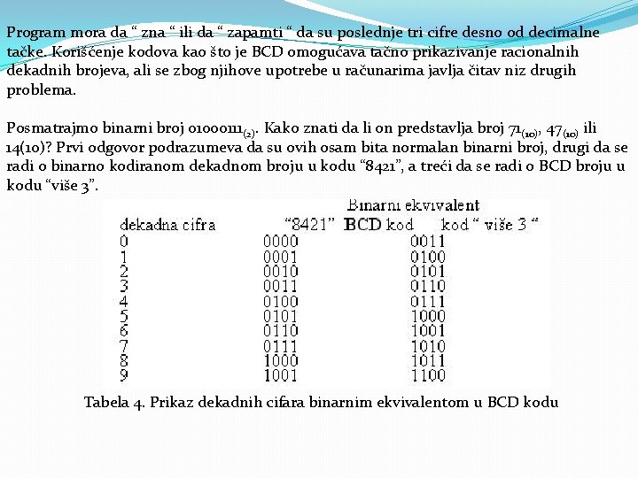 Program mora da “ zna “ ili da “ zapamti “ da su poslednje