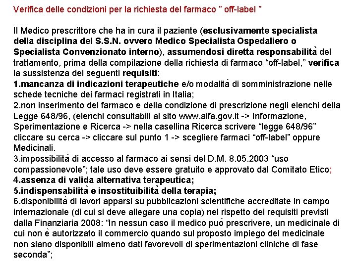 Normativa della Prescrizione delle Eparine a