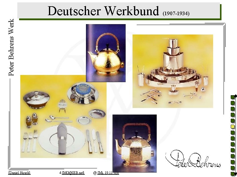Peter Behrens Werk Deutscher Werkbund (1907 -1934) [Daniel Nauck] 4 [MG@IEB. net] @ [Mi,