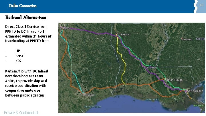 Dallas Connection Railroad Alternatives Direct Class 1 Service from PPHTD to DC Inland Port