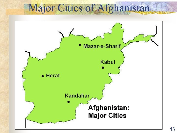 Major Cities of Afghanistan 43 