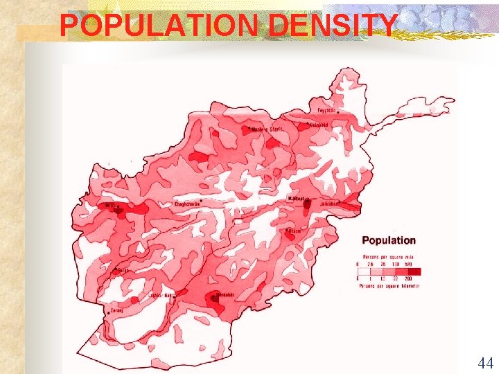 POPULATION DENSITY 44 