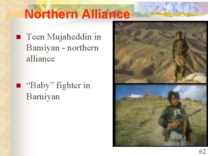 Northern Alliance n Teen Mujaheddin in Bamiyan - northern alliance n “Baby” fighter in
