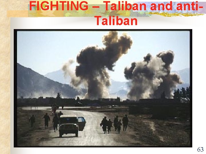 FIGHTING – Taliban and anti. Taliban 63 