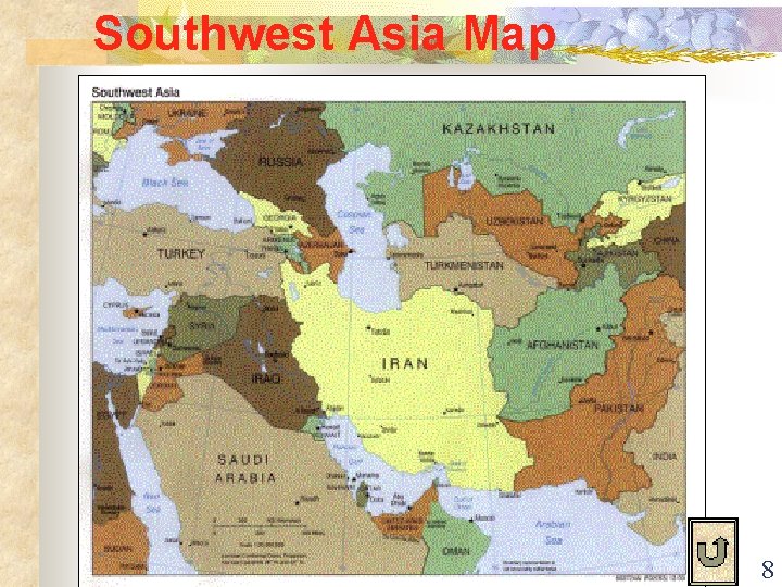 Southwest Asia Map 8 