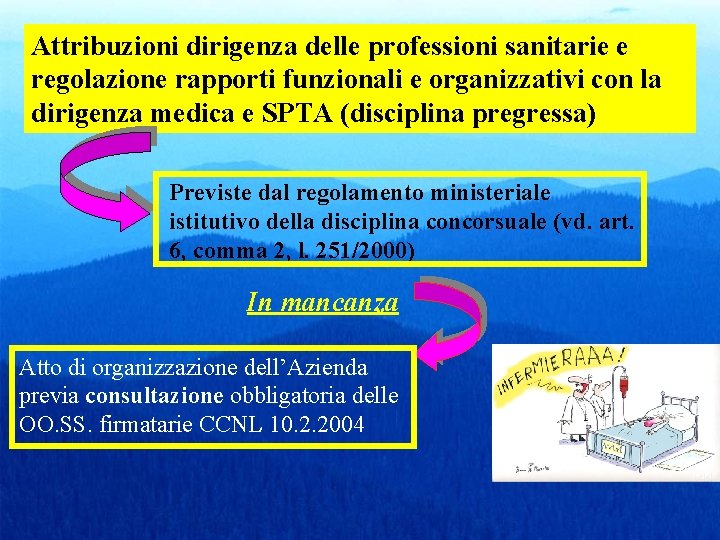 Attribuzioni dirigenza delle professioni sanitarie e regolazione rapporti funzionali e organizzativi con la dirigenza