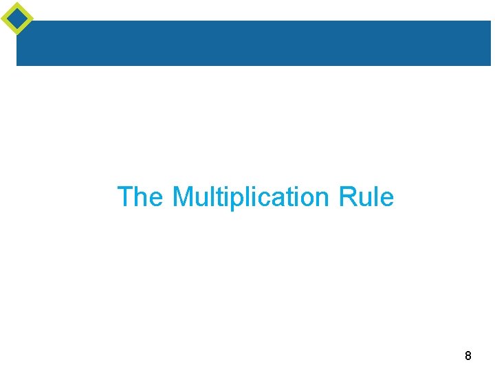The Multiplication Rule 8 