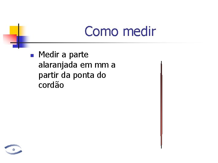 Como medir n Medir a parte alaranjada em mm a partir da ponta do