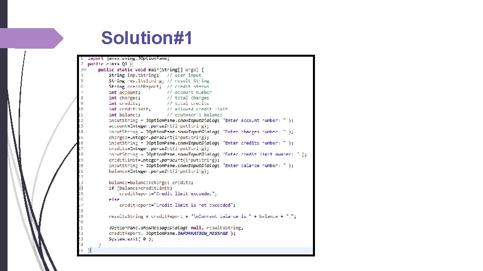 Solution#1 Solution#1