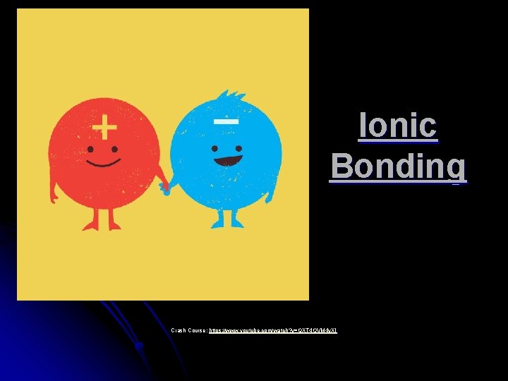 Ionic Bonding Crash Course: https: //www. youtube. com/watch? v=QXT 4 OVM 4 v. XI