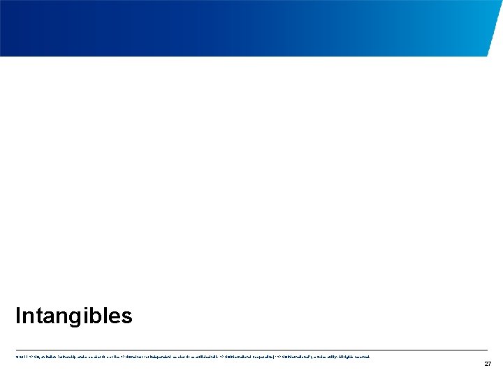 Intangibles © 2011 KPMG, an Indian Partnership and a member firm of the KPMG