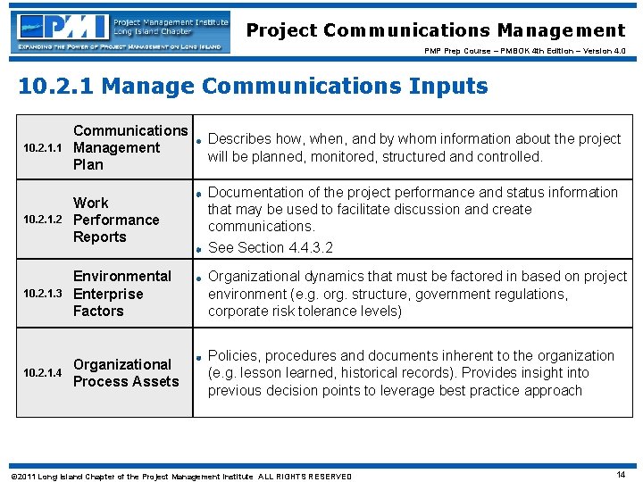 Project Communications Management PMP Prep Course – PMBOK 4 th Edition – Version 4.