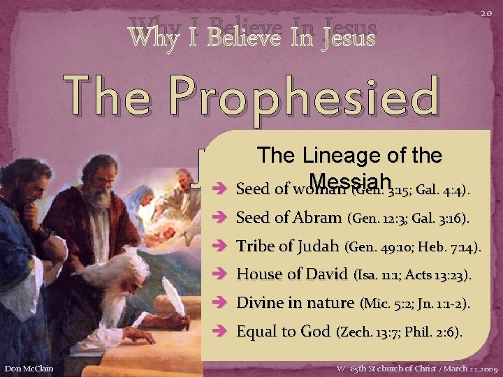 Why I Believe In Jesus 20 The Prophesied Jesus The Lineage of the Messiah