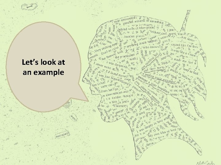 Let’s look at an example 