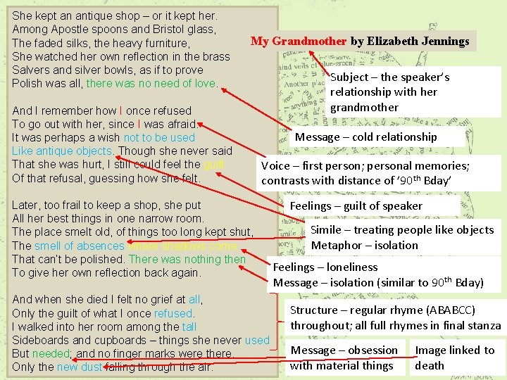 She kept an antique shop – or it kept her. Among Apostle spoons and