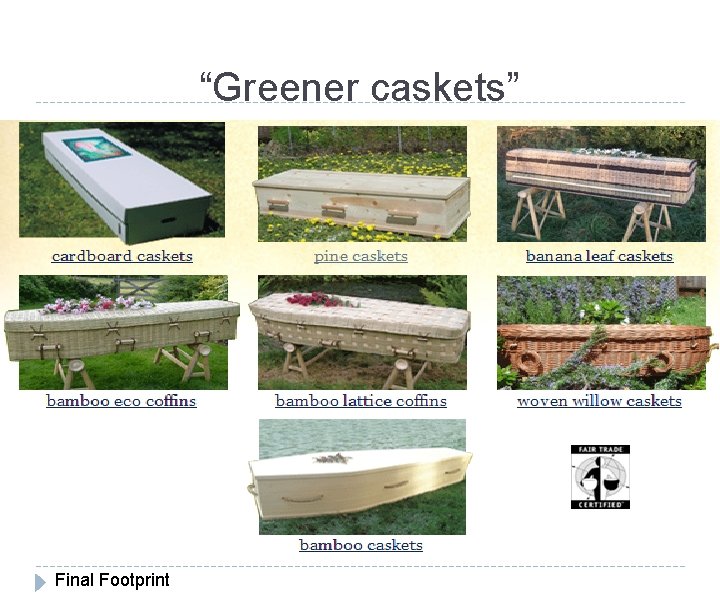 “Greener caskets” Final Footprint 