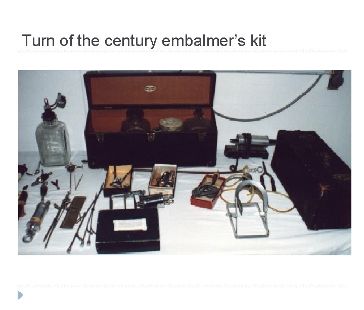 Turn of the century embalmer’s kit 