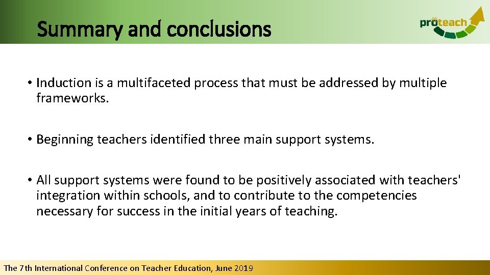 Summary and conclusions • Induction is a multifaceted process that must be addressed by