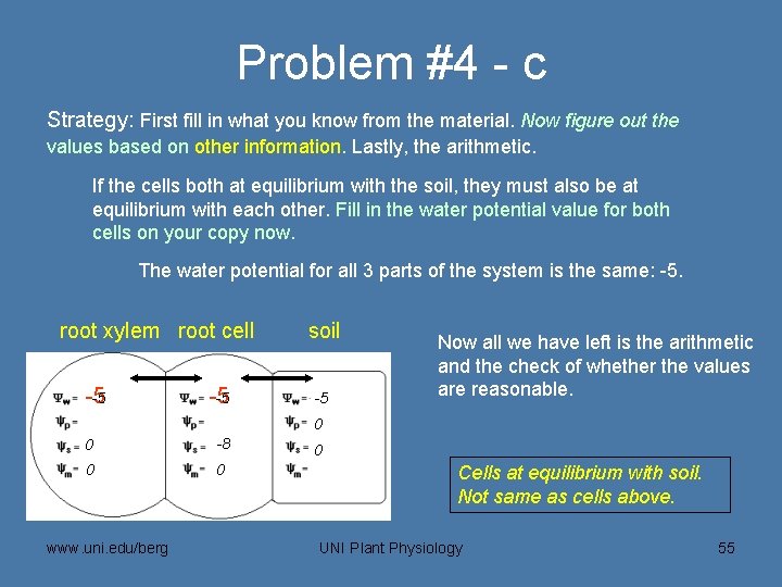 Problem #4 - c Strategy: First fill in what you know from the material.