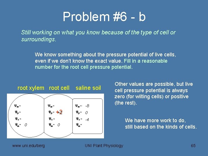Problem #6 - b Still working on what you know because of the type