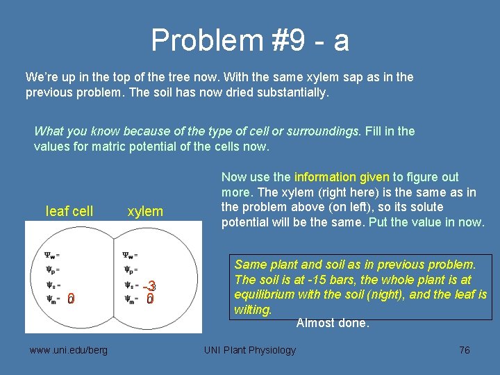 Problem #9 - a We’re up in the top of the tree now. With