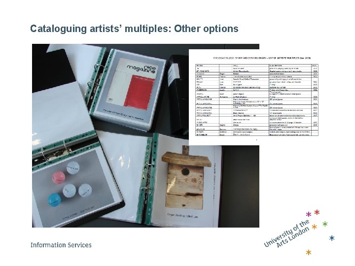 Cataloguing artists’ multiples: Other options 