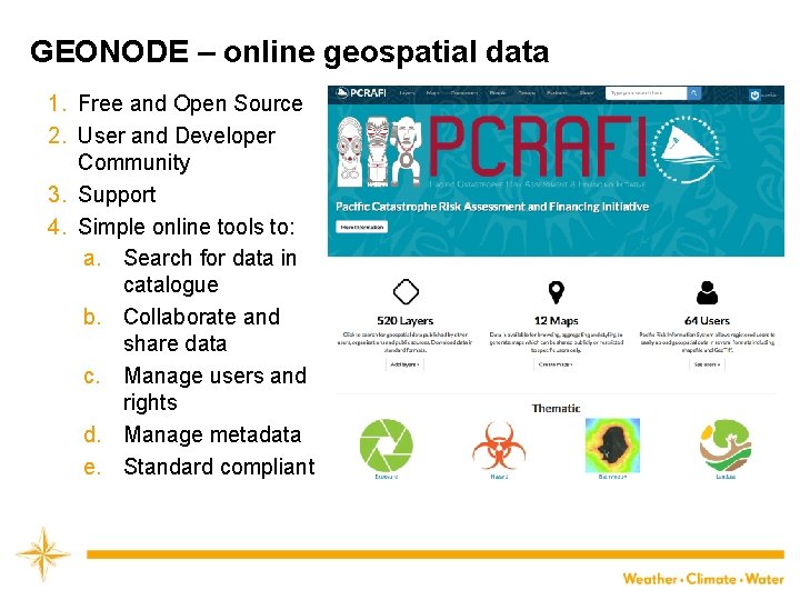 GEONODE – online geospatial data 1. Free and Open Source 2. User and Developer