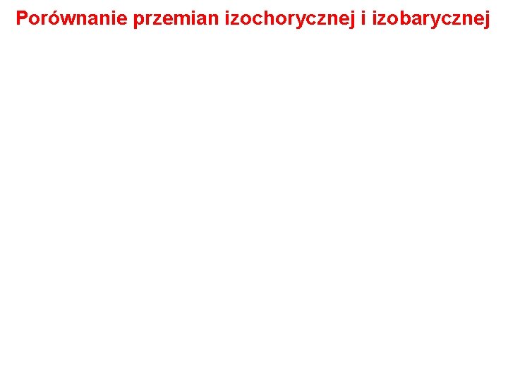 Porównanie przemian izochorycznej i izobarycznej 