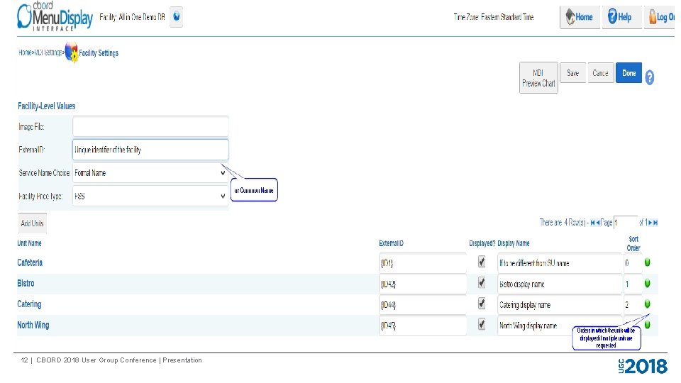 12 | CBORD 2018 User Group Conference | Presentation 